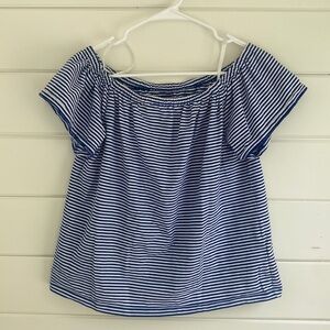 Vineyard Vines | Blue White Striped Off Shoulder Top | Great Condition